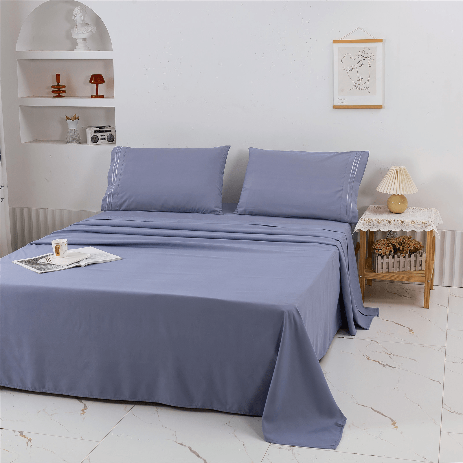 Kozy Cove 4 Piece Sheet Set- light purple