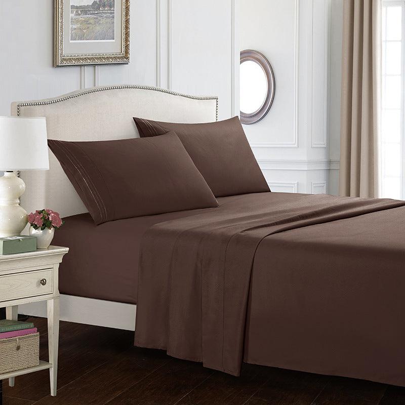 Kozy Cove 4 Piece Sheet Set- coffee