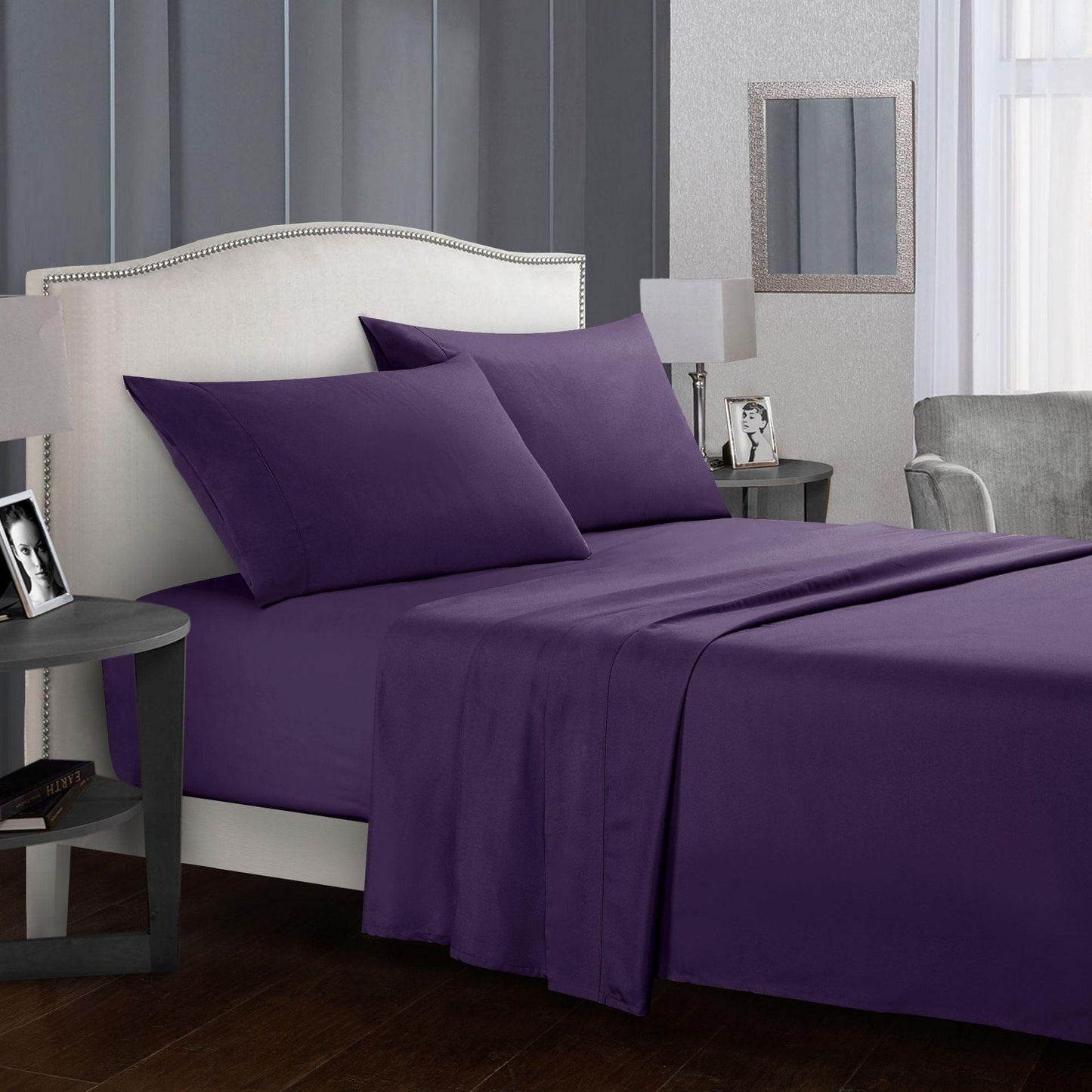 Kozy Cove Soft Microfiber Sheet Set- purple