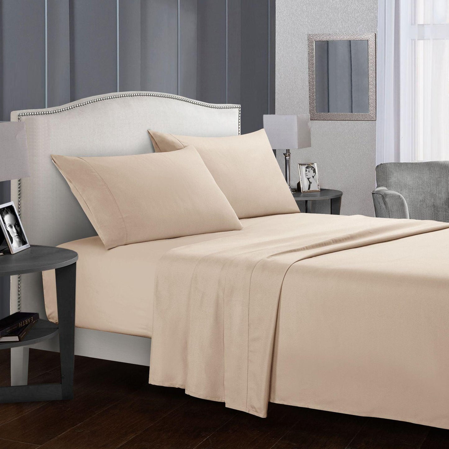 Kozy Cove Soft Microfiber Sheet Set-Beige