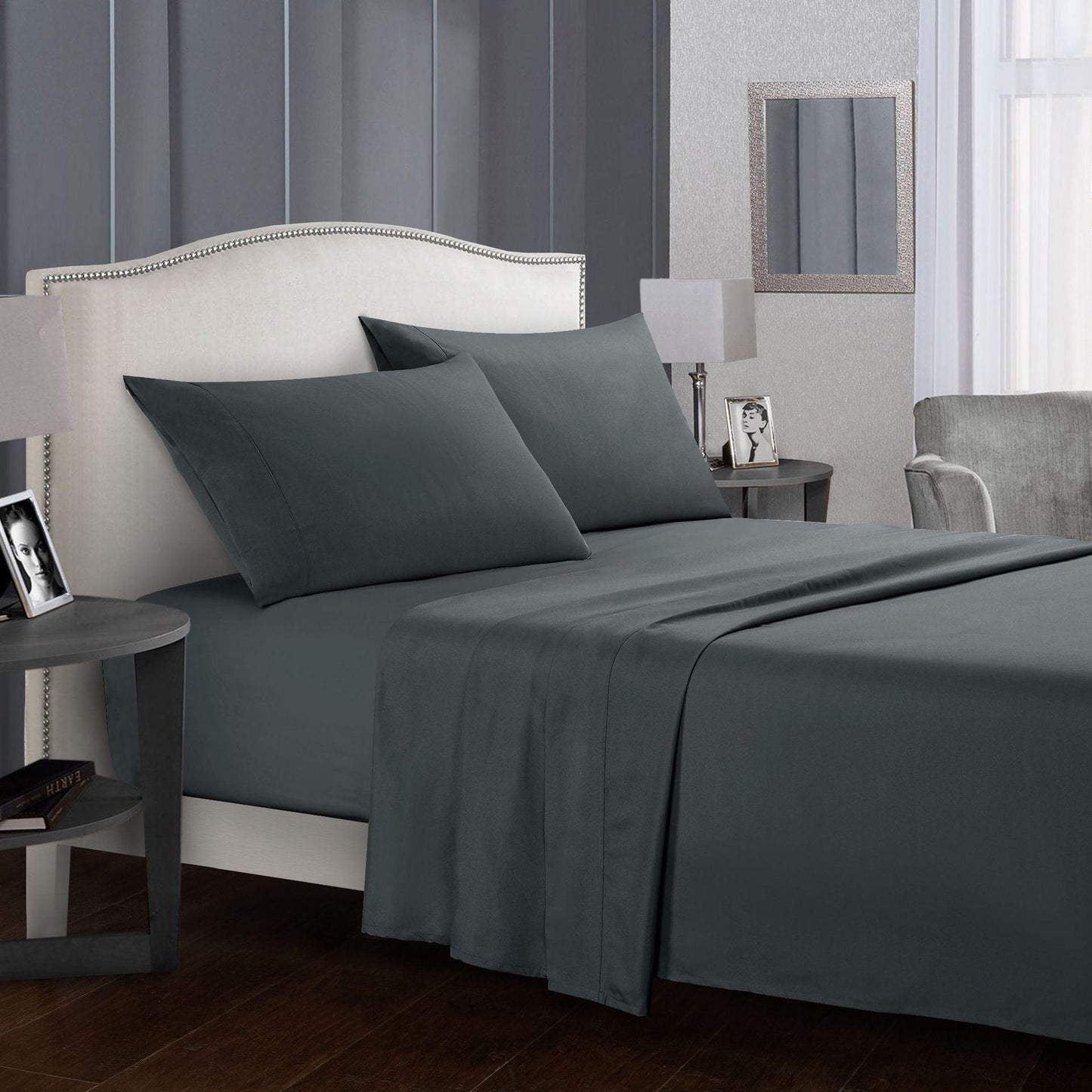 Kozy Cove Soft Microfiber Sheet Set- dark grey