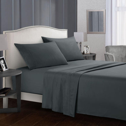 Kozy Cove Soft Microfiber Sheet Set- dark grey