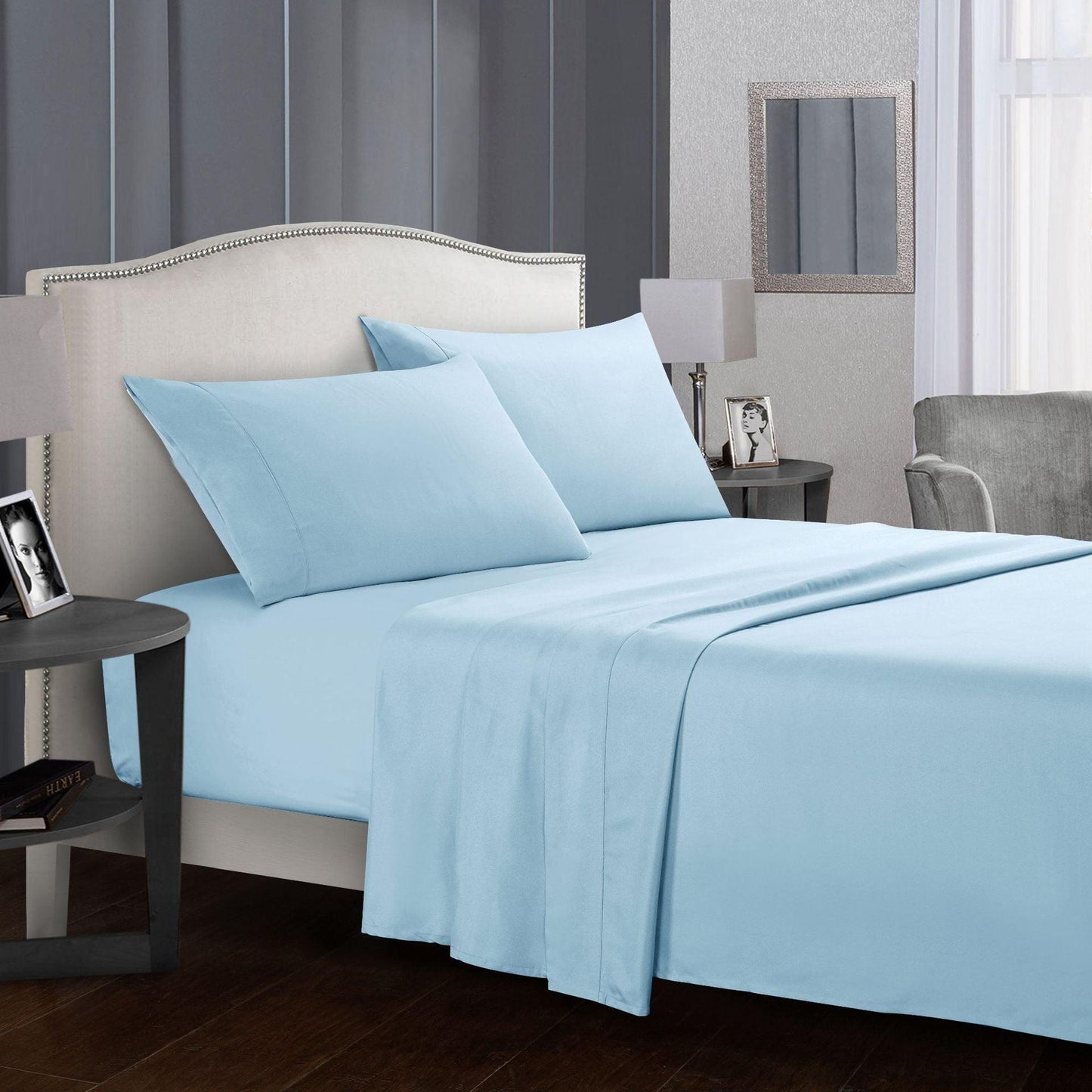 Kozy Cove Soft Microfiber Sheet Set- light blue