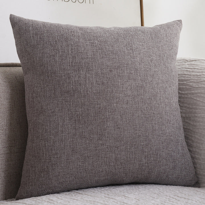 KozyCotton® Cotton-Linen Sofa Cushion Pillow Dark Gray