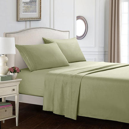 Kozy Cove 4 Piece Sheet Set- grass green